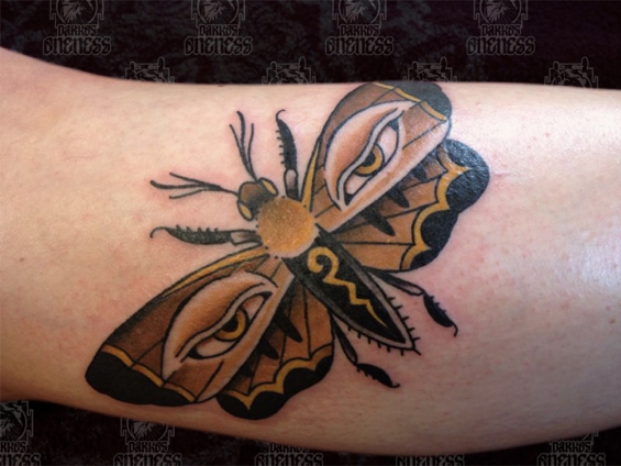 Tattoo Moth and buddha eyes by 