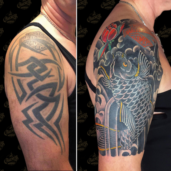 Vince koi cover up tattoo