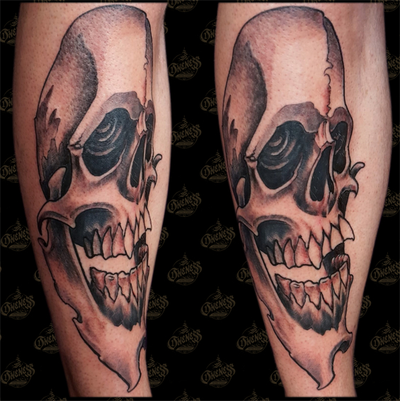 Pieter skull tattoo