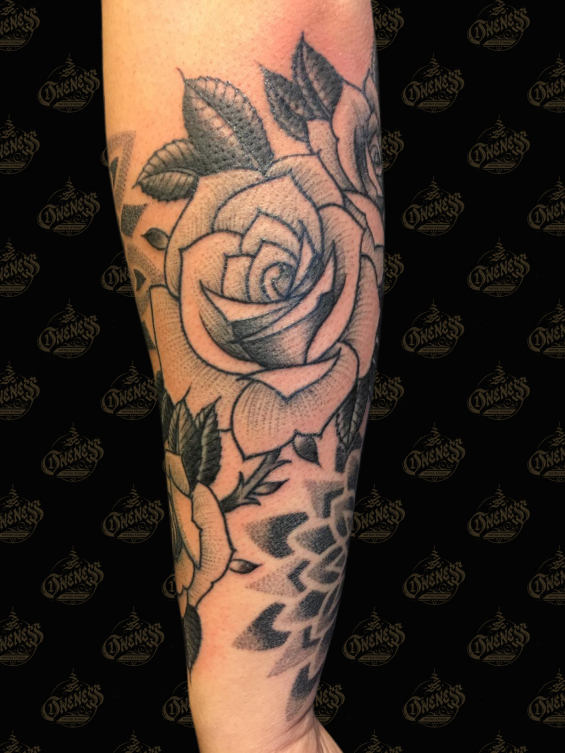 Tattoo Flowers and mandala by Sjoerd elstak
