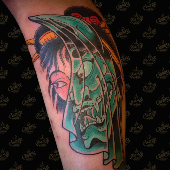 Tattoo Hannya mask by Guests