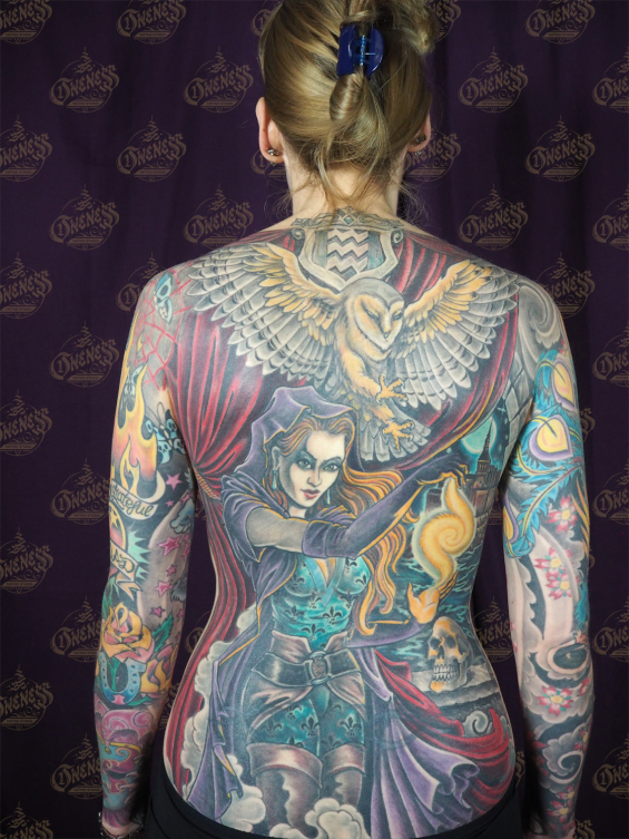 Darko sorceres backpiece tattoo