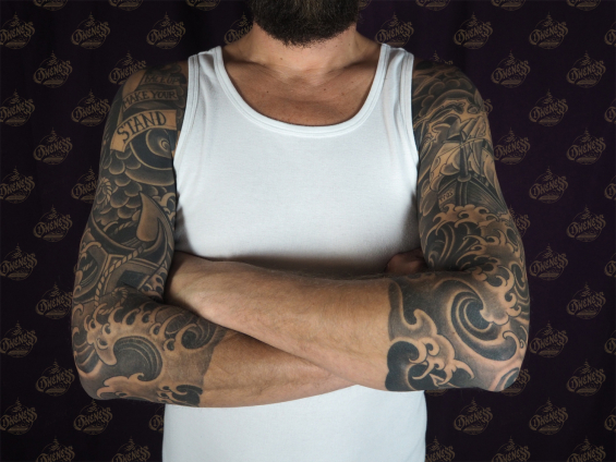 Sjoerd water arms tattoo
