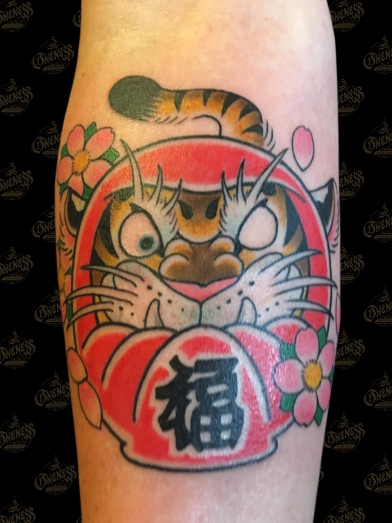 Tattoo Tiger daruma by Sjoerd elstak