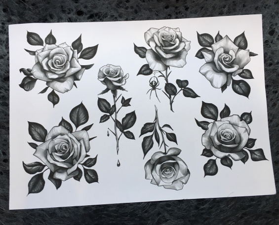 Tattoo Roses by Iris van der peijl