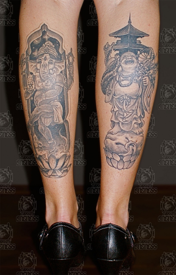 Tattoo Japanese lucky gods by Darko groenhagen