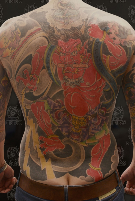Tattoo Japanese rajin backpiece by Darko groenhagen