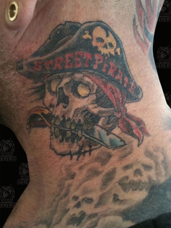 Tattoo Skulls street pirate by Darko groenhagen