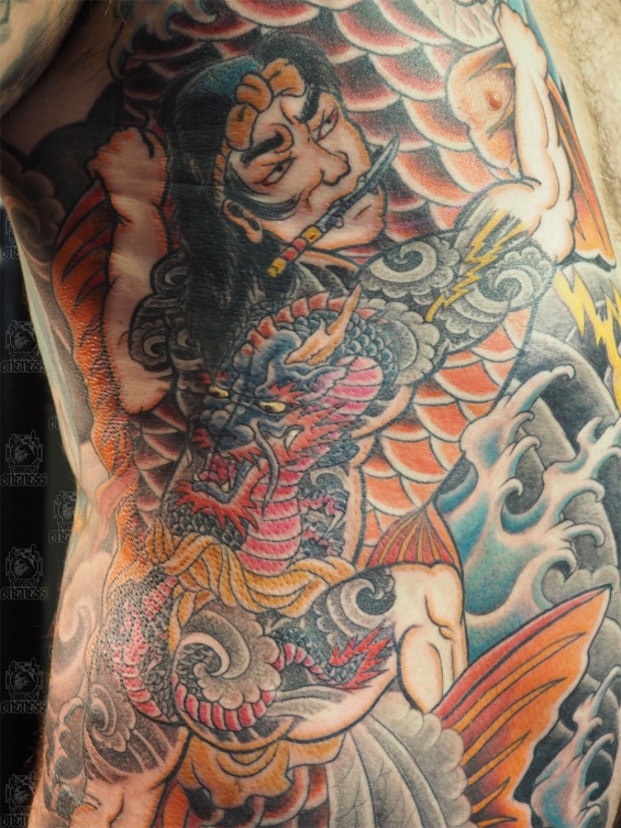 Tattoo Japanese rib by Darko groenhagen