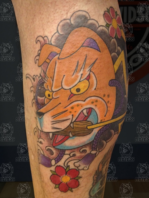 Tattoo Japanese fox by Sjoerd elstak