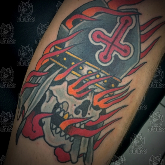 Tattoo Oldskool skull by 