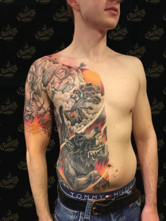 Tattoo Half torso by Pieter pas