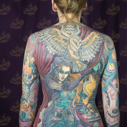 Tattoo Sorceress backpiece by Darko groenhagen