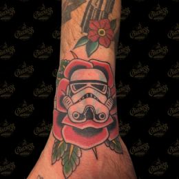 Tattoo Stormtrooper rose by Sjoerd elstak