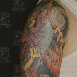 Tattoo Japanese phoenix by Darko groenhagen