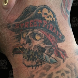 Tattoo Skulls street pirate by Darko groenhagen