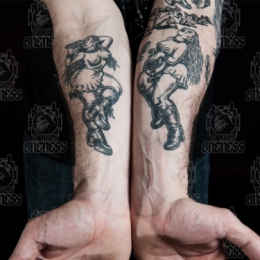 Tattoo Comic crumb girls by Darko groenhagen