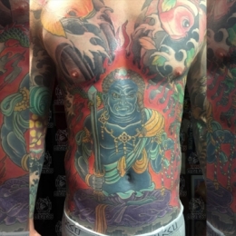 Tattoo Japanese fudo front by Darko groenhagen
