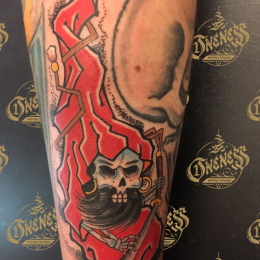 Tattoo Daruma reaper by Sjoerd elstak