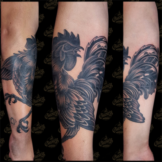 Pieter black cock tattoo