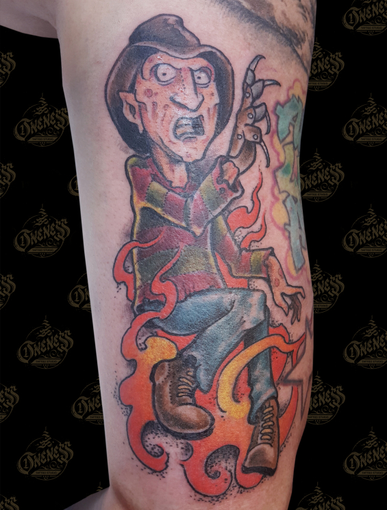 Freddy Krueger  Tattoo by Pieter Pas  Darkos Oneness