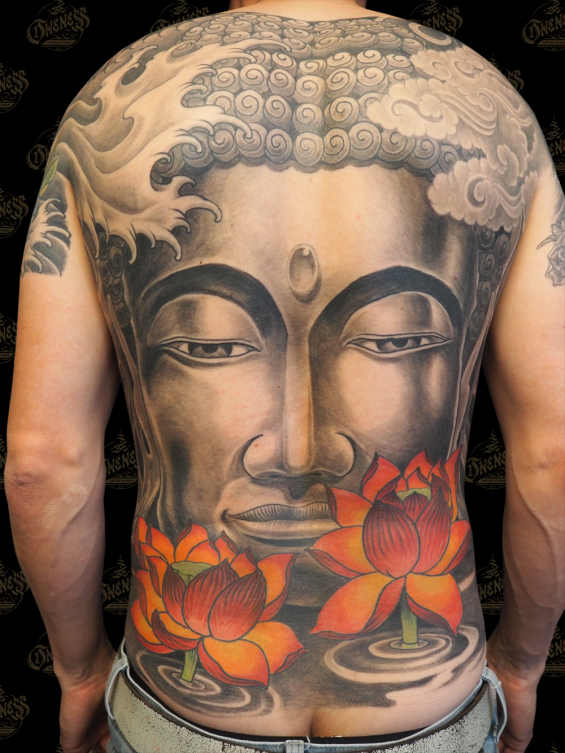 Darko buddha backpiece tattoo