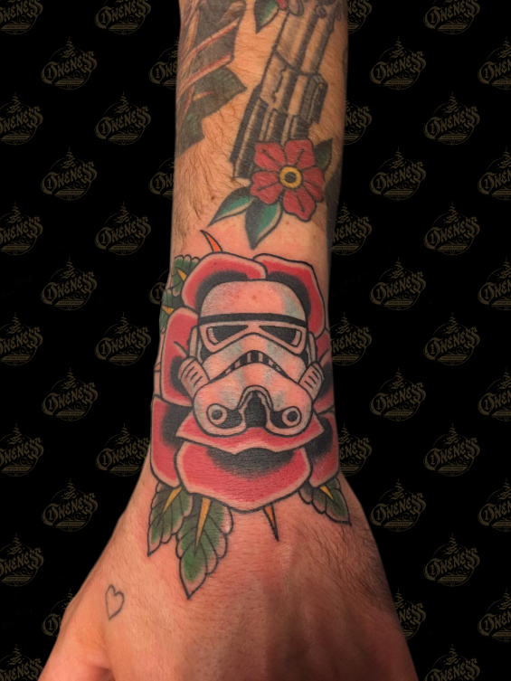 Tattoo Stormtrooper rose by Sjoerd elstak