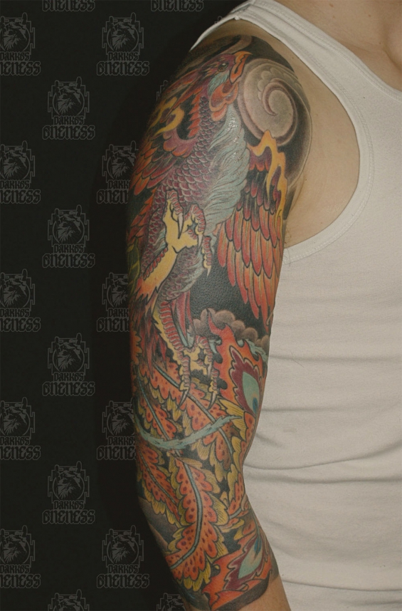 Tattoo Japanese phoenix by Darko groenhagen