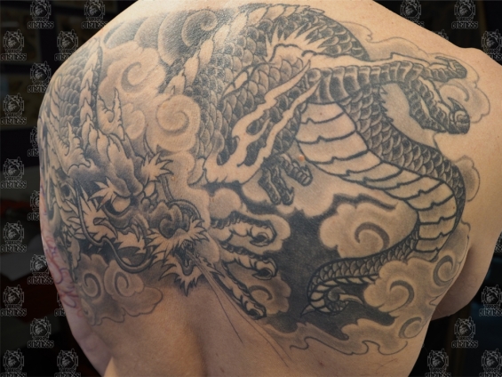 Tattoo Dragon back by Darko groenhagen