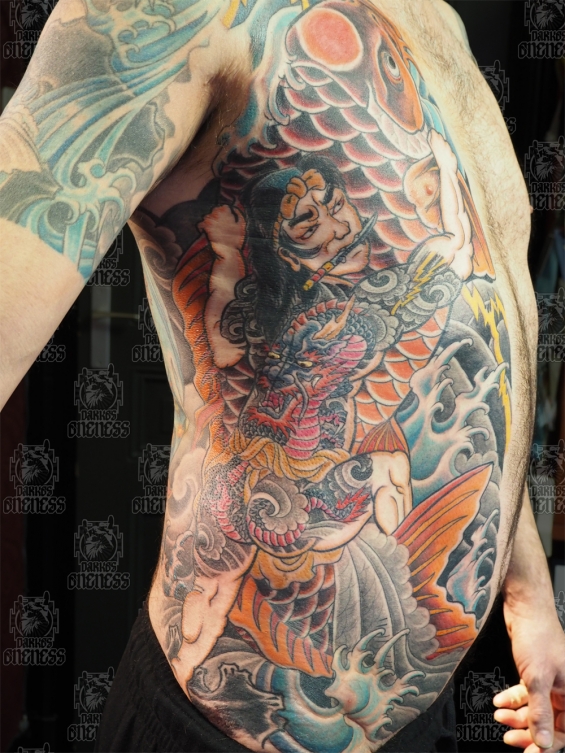 Tattoo Japanese rib by Darko groenhagen
