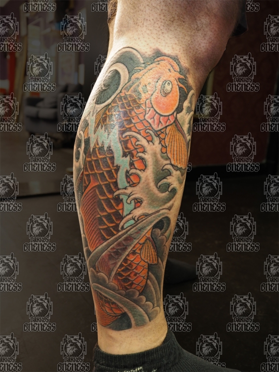 Tattoo Orange koi by Darko groenhagen