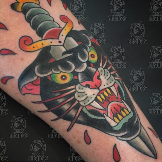 Tattoo Oldskool panther by 