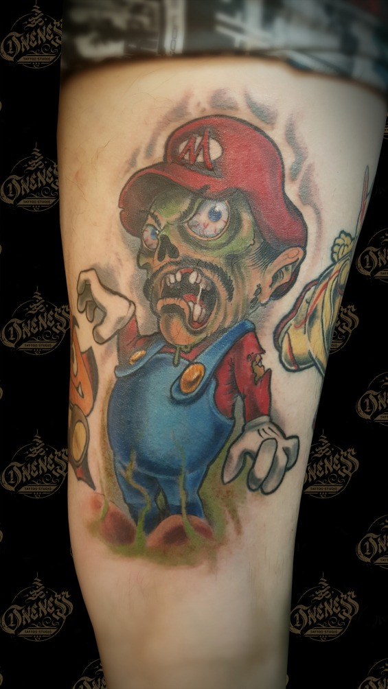 Tattoo Zombie mario by Pieter pas