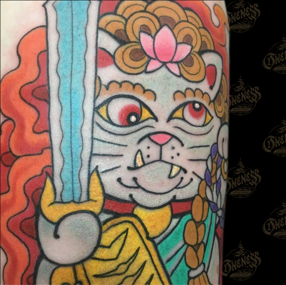 Tattoo Fudo meow by Sjoerd elstak