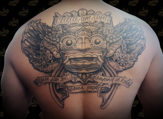 Tattoo Barong mask by Pieter pas
