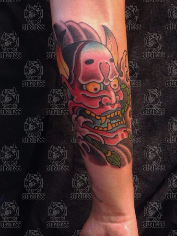 Tattoo Japanese mask by 