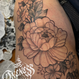 Tattoo Beautiful flowers by Iris van der peijl