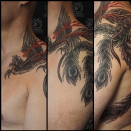 Tattoo Bird of paradise by Darko groenhagen